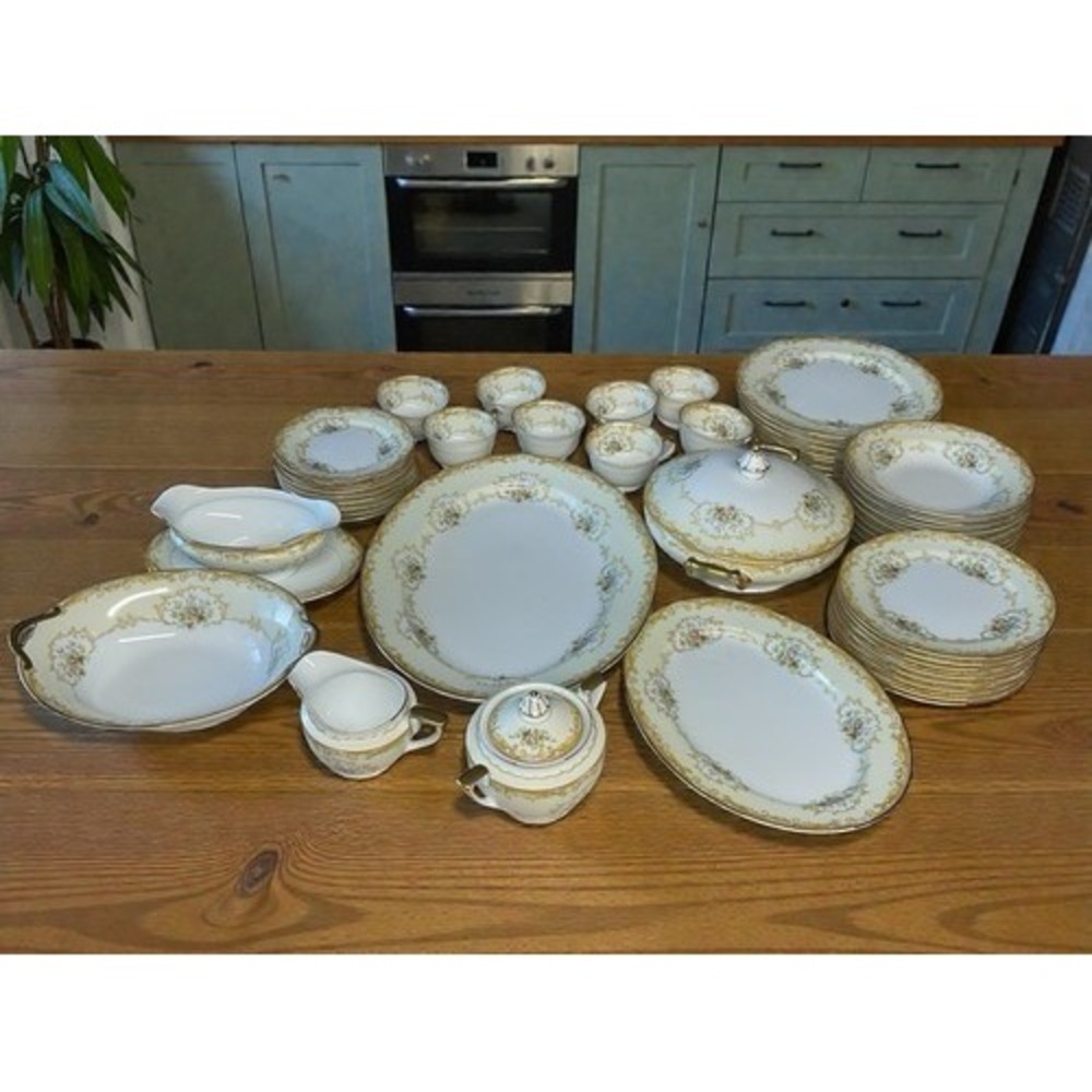 VTG Antique Noritake N130 45 Pieces Place Setting Dinnerware Japan Bone China